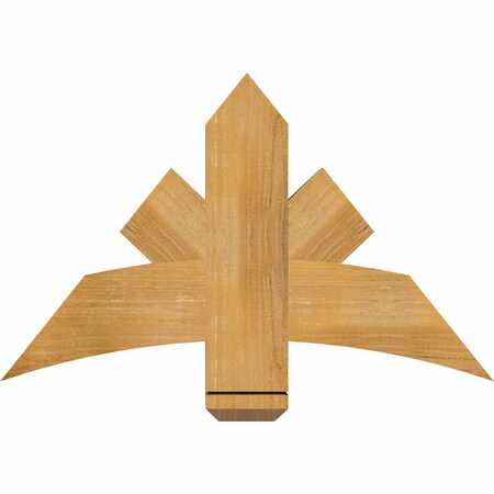Ekena Millwork Alberta Rough Sawn Timber Gable Bracket, Western Red Cedar, 36"W x 23"H x 4"D x 6"F, 15/12 Pitch GBW036X23X0406ALB00RWR